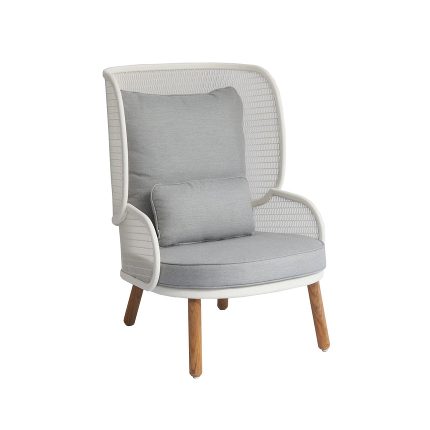 mindo 118 - High back Loungesessel aus Acrylstoff und Teak - ZEN ZONE Furniture