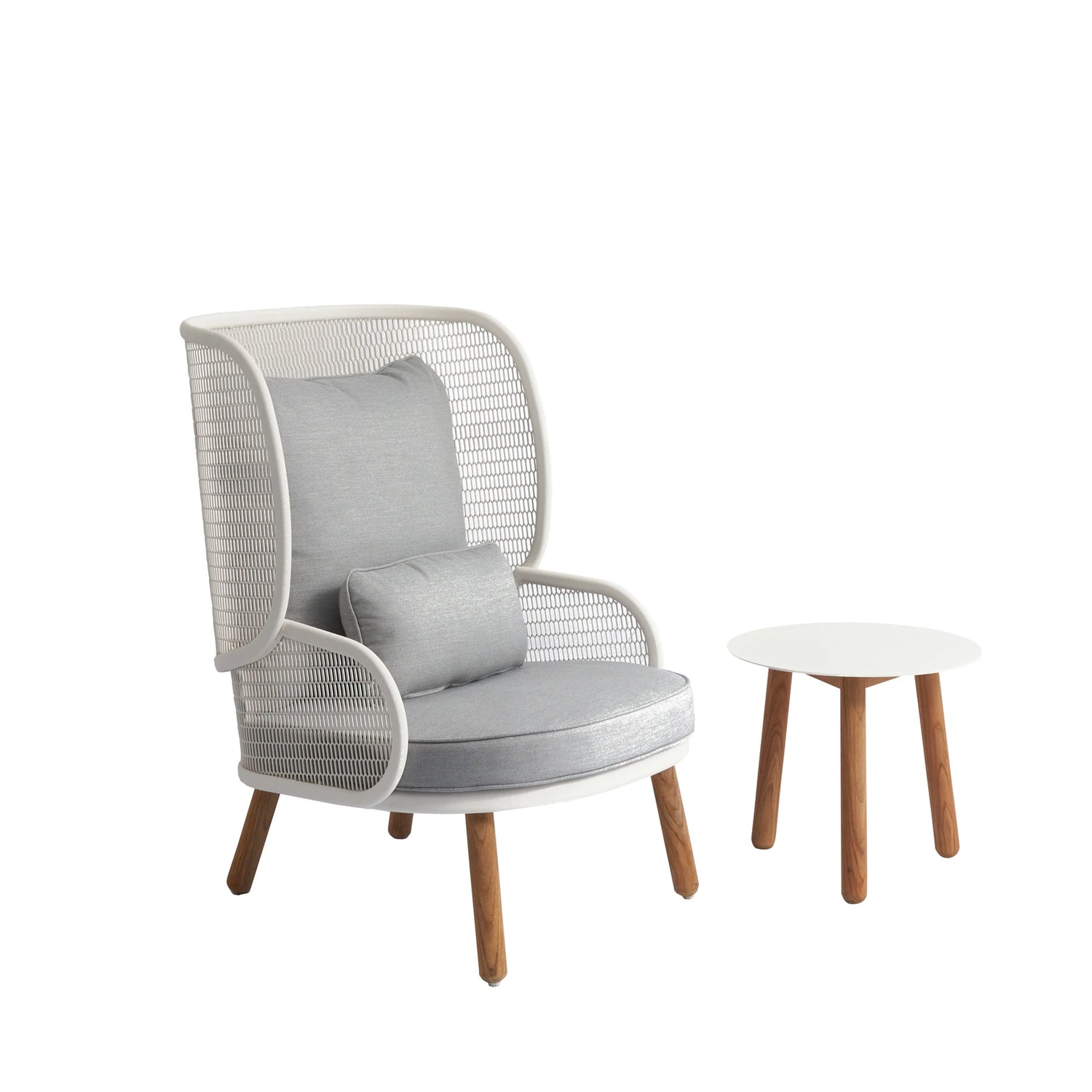 mindo 118 - High back Loungesessel aus Acrylstoff und Teak - ZEN ZONE Furniture