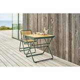 mindo 121 - Klappbarer Outdoor Tisch aus Aluminium und Bambus 75x75cm