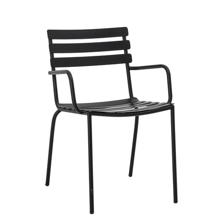 Monsi Gartenstuhl, Schwarz, Verzinktes Metall - ZEN ZONE Furniture
