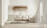 Table basse gracieuse en chêne massif 110 x 110, H42 cm