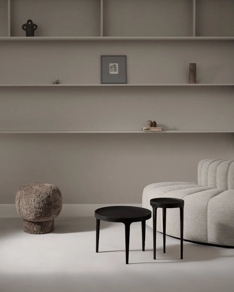 Couchtisch Ghost aus Aluminium in Schwarz, 50×50×40 cm von NORR11 – Produktbild 2