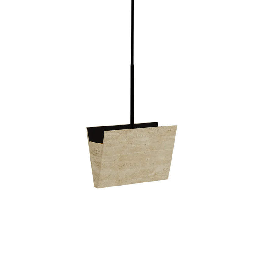 Deckenlampe Gallery aus Travertin in Natur, 28×11,5×19,5 cm von NORR11 – Produktbild 1