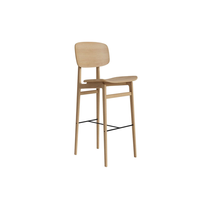 Barhocker NY11 aus Massivholz Eiche in Natural, ungepolstert, 45,5×52×108 cm – Bild 1