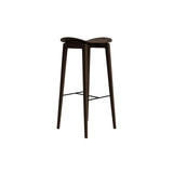 Barhocker NY11 ohne Rückenlehne aus Massivholz Eiche in Dark Smoked, ungepolstert, 40×35×75 cm – Bild 1