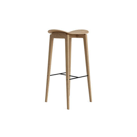 Barhocker NY11 ohne Rückenlehne aus Massivholz Eiche in Natural, ungepolstert, 40×35×75 cm – Bild 1