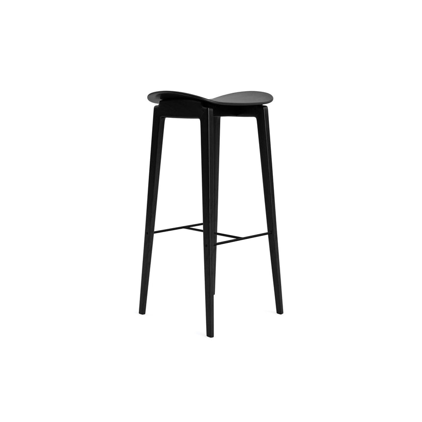 Barhocker NY11 ohne Rückenlehne aus Massivholz Eiche, ungepolstert, 40×35×75 cm – Bild 1