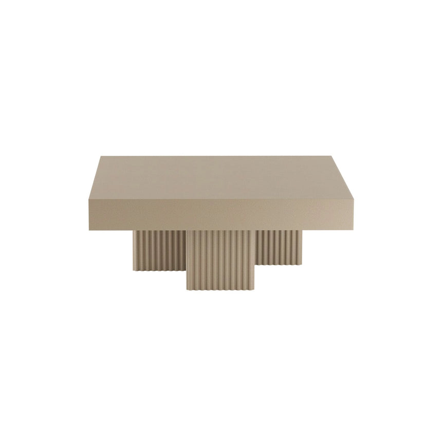 Couchtisch Gear aus Beton, quadratisch, in Chai, 100×100×39 cm – Bild 1