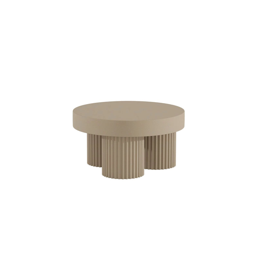 Couchtisch Gear aus Beton, rund, in Chai, 70×70×38 cm – Bild 1