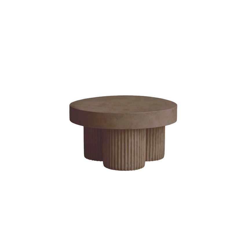 Couchtisch Gear aus Beton, rund, in Clay, 70×70×38 cm – Bild 1
