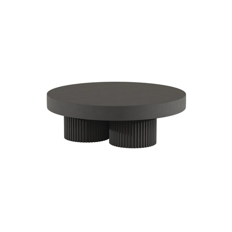 Couchtisch Gear aus Beton, rund, in Earth, 120×120×39 cm – Bild 1