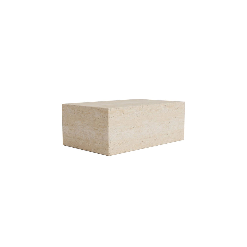 Cubism Couchtisch aus Travertin, Gross, 80x50x30 cm – Bild 1
