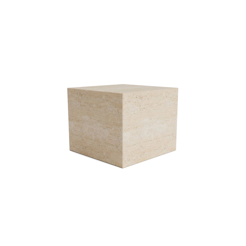 Cubism Couchtisch aus Travertin, Klein, 45x45x37 cm – Bild 1