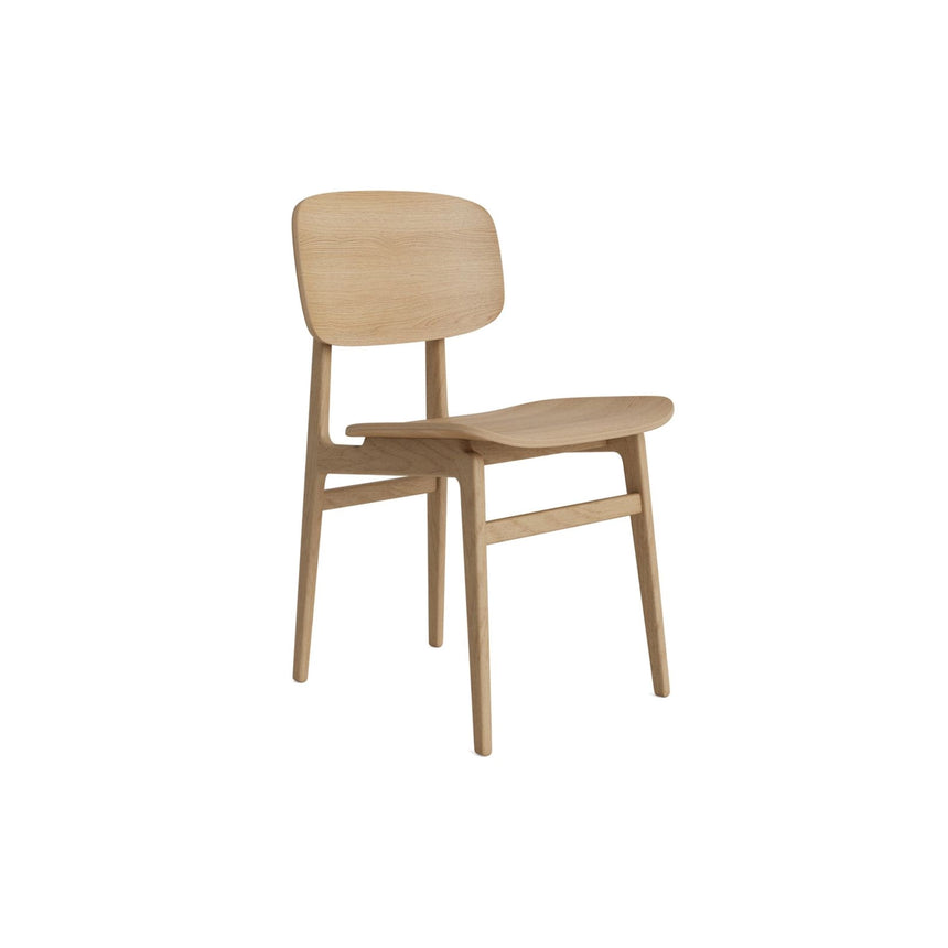 Essstuhl NY11 aus Massivholz Eiche in Natur, ungepolstert, 45,5×52×78 cm – Bild 1