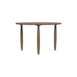 Esstisch Oku aus Eichenfurnier und Massivholz Eiche in Light Smoked, rund, 120×120×74 cm – Bild 1