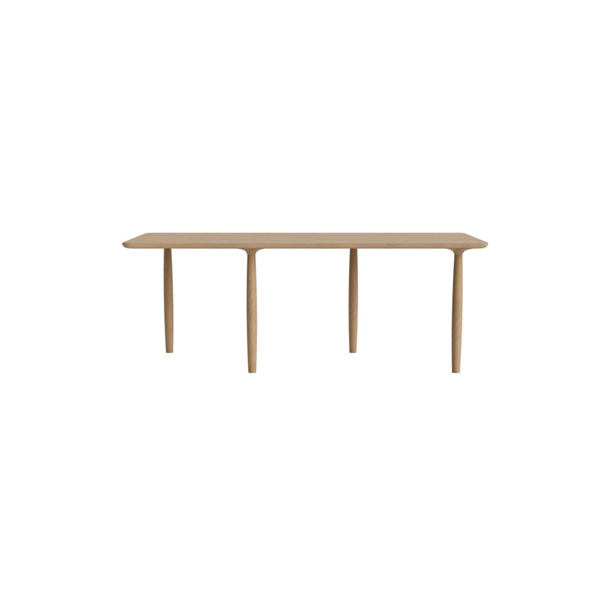 Esstisch Oku aus Massivholz Eiche und Eichenfurnier in Natural, 200x95×74 cm – Bild 1