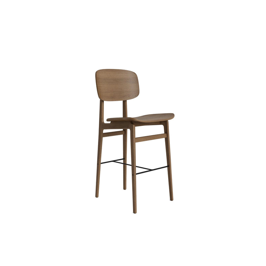 Hocker NY11 Counter aus Massivholz Eiche in Light Smoked, ungepolstert, 45,5×52×98 cm – Bild 1