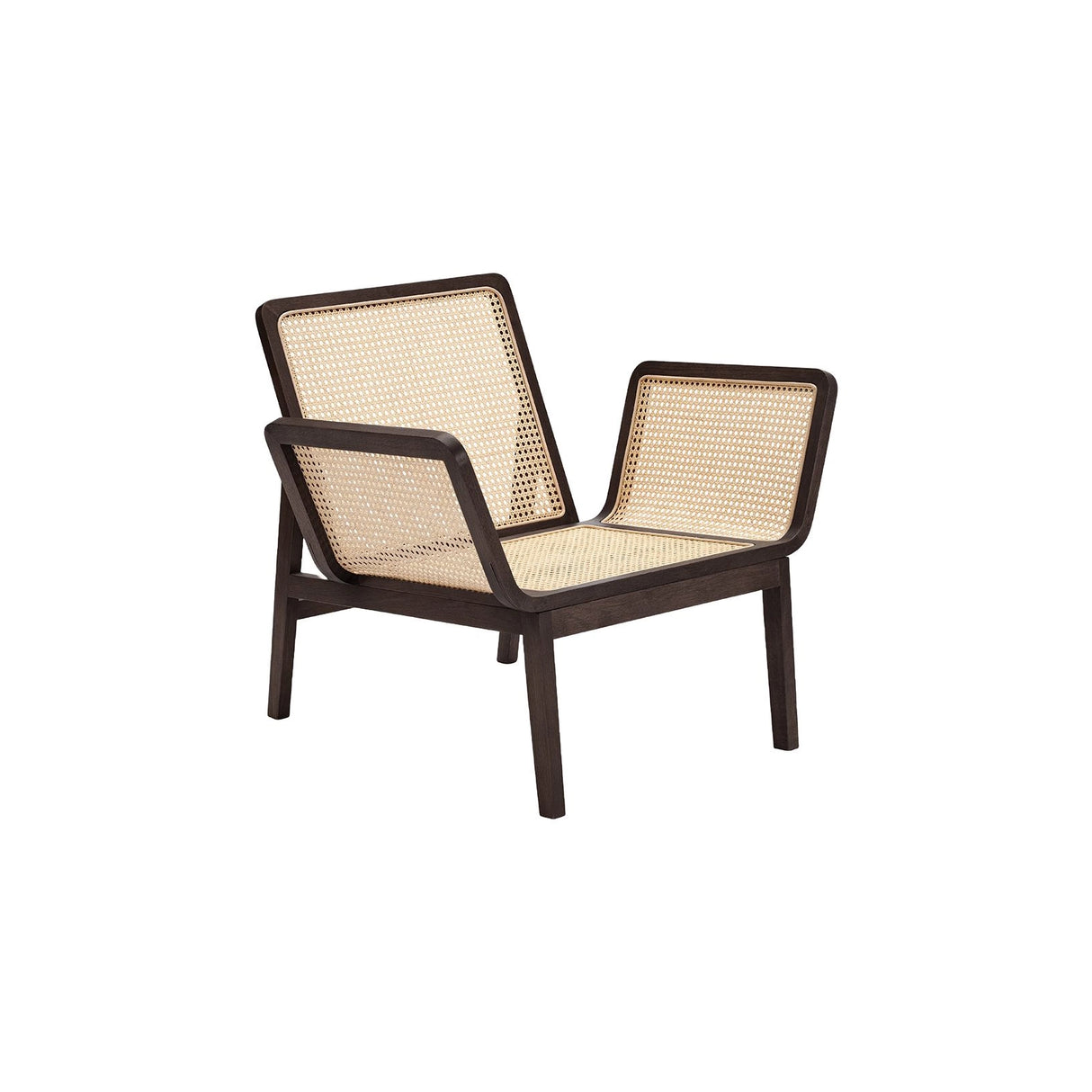 Sessel Le Roi aus Massivholz Esche und natürlichem Rattan, 84,5×76×72 cm – Bild 1