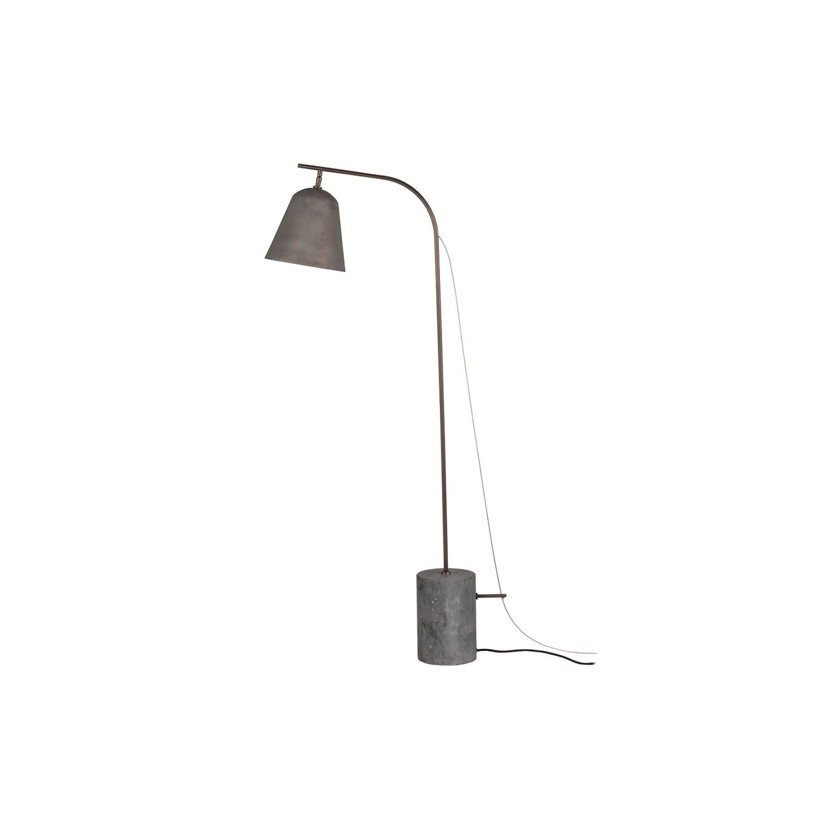 Stehlampe Line One aus Marmor, Messing und Aluminium in Oxidiert, 55×23×140 cm – Bild 1