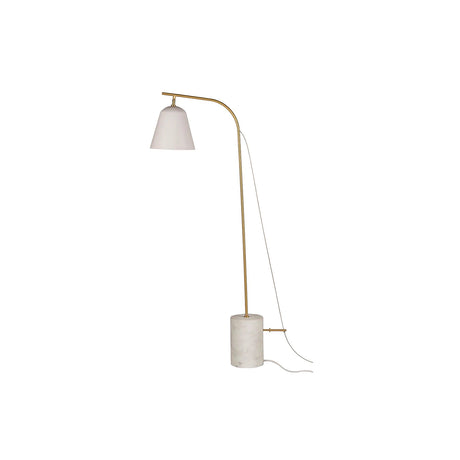 Stehlampe Line One aus Marmor, Messing und Aluminium in Weiß, 55×23×140 cm – Bild 1