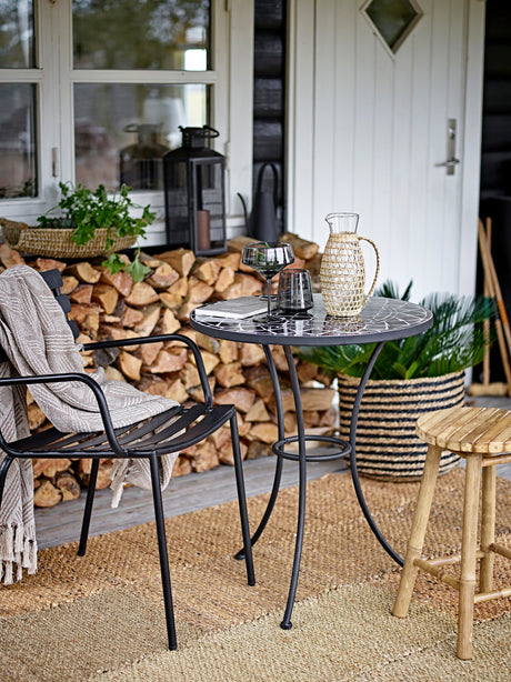 Monsi Gartenstuhl, Schwarz, Verzinktes Metall - ZEN ZONE Furniture