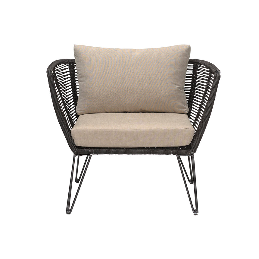 Mundo Loungesessel, Schwarz, Metall - ZEN ZONE Furniture