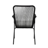 Santino Gartenstuhl, Schwarz, Metall - ZEN ZONE Furniture