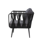 Pavone Loungesessel, Schwarz, Metall - ZEN ZONE Furniture