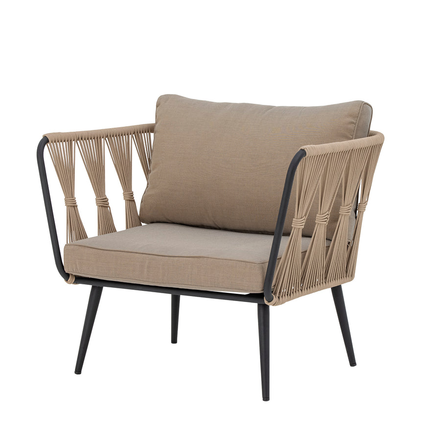 Pavone Loungesessel, Braun, Metall - ZEN ZONE Furniture
