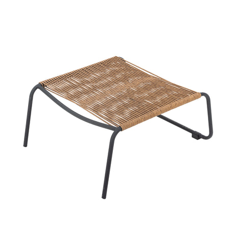 Boel Liegestuhl mit Hocker, Natur, Metall - ZEN ZONE Furniture
