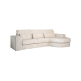 2,5-Sitzer Sofa Felix mit runder Ottomane rechts in white chenille, 300x160x89 cm von Richmond Interiors – Bild 1