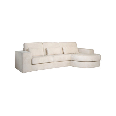2,5-Sitzer Sofa Felix mit runder Ottomane rechts in white chenille, 300x160x89 cm von Richmond Interiors – Bild 1