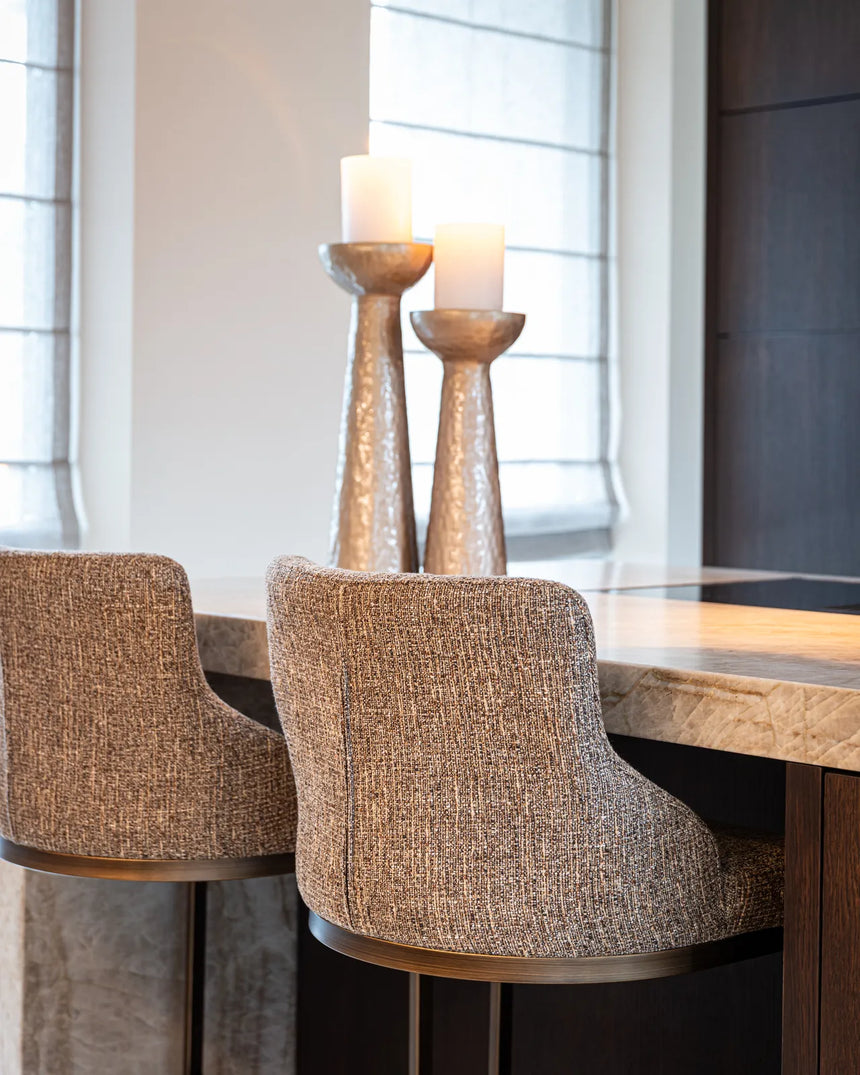 Barhocker Bolton in brown tweed als 2er-Set, 48x48x103 cm von Richmond Interiors – Bild 12
