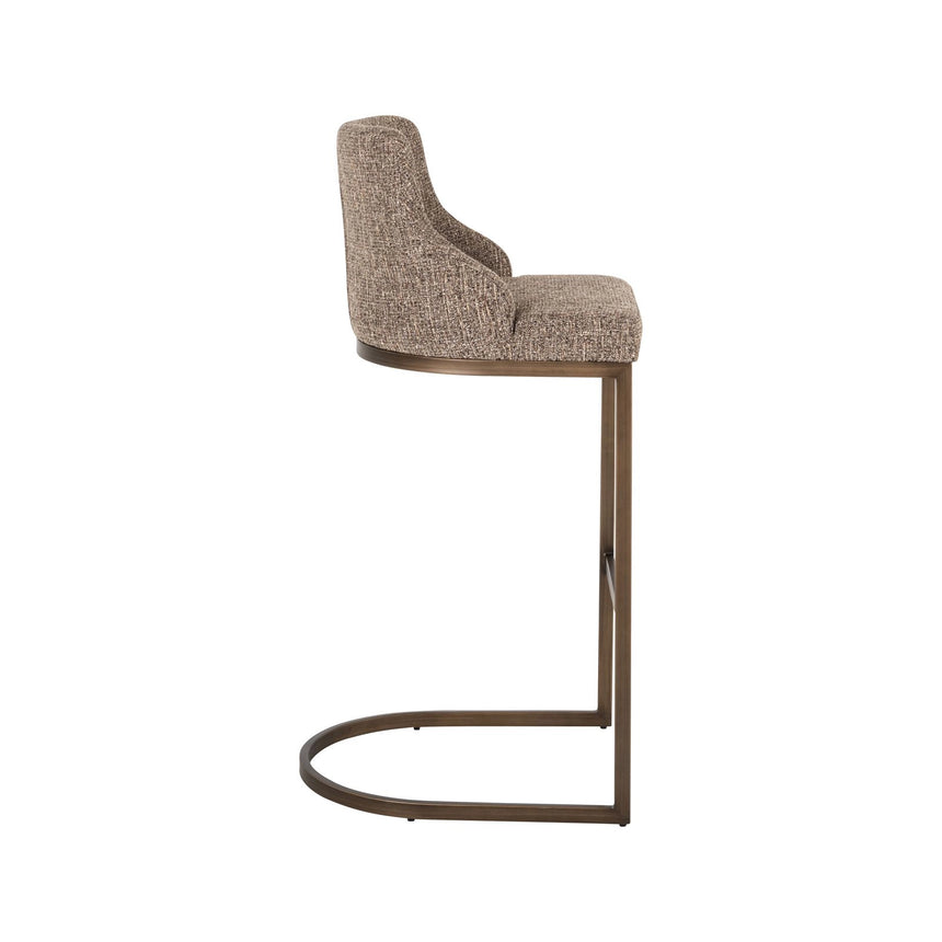 Barhocker Bolton in brown tweed als 2er-Set, 48x48x103 cm von Richmond Interiors – Bild 5