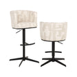 Barhocker Cheyenne in beige graffic, drehbar, 56x53x92 cm von Richmond Interiors – Bild 1
