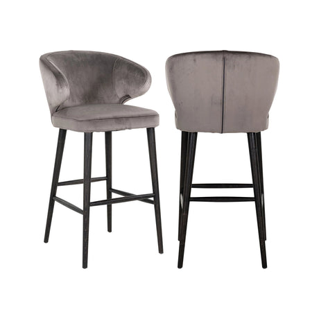 Barhocker Indigo in stone velvet, 62x66x111 cm von Richmond Interiors – Bild 1