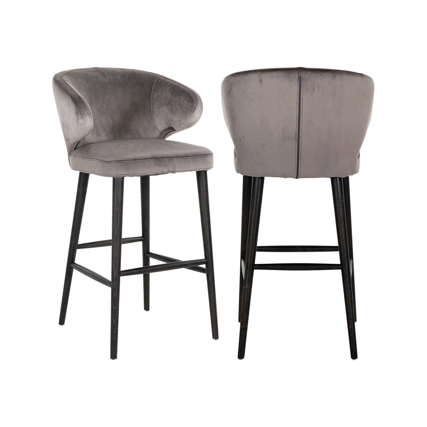 Barhocker Indigo in stone velvet, 62x66x111 cm von Richmond Interiors – Bild 1