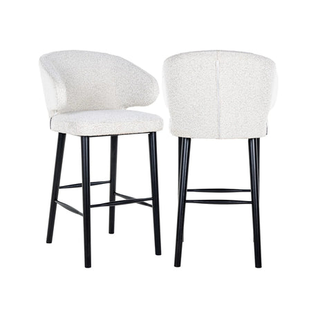Barhocker Indigo in white bouclé, 62x66x111 cm von Richmond Interiors – Bild 1