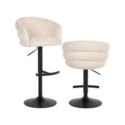 Barhocker Nikki in niagara beige, drehbar und flammhemmend, 59x58x85 cm von Richmond Interiors – Bild 1