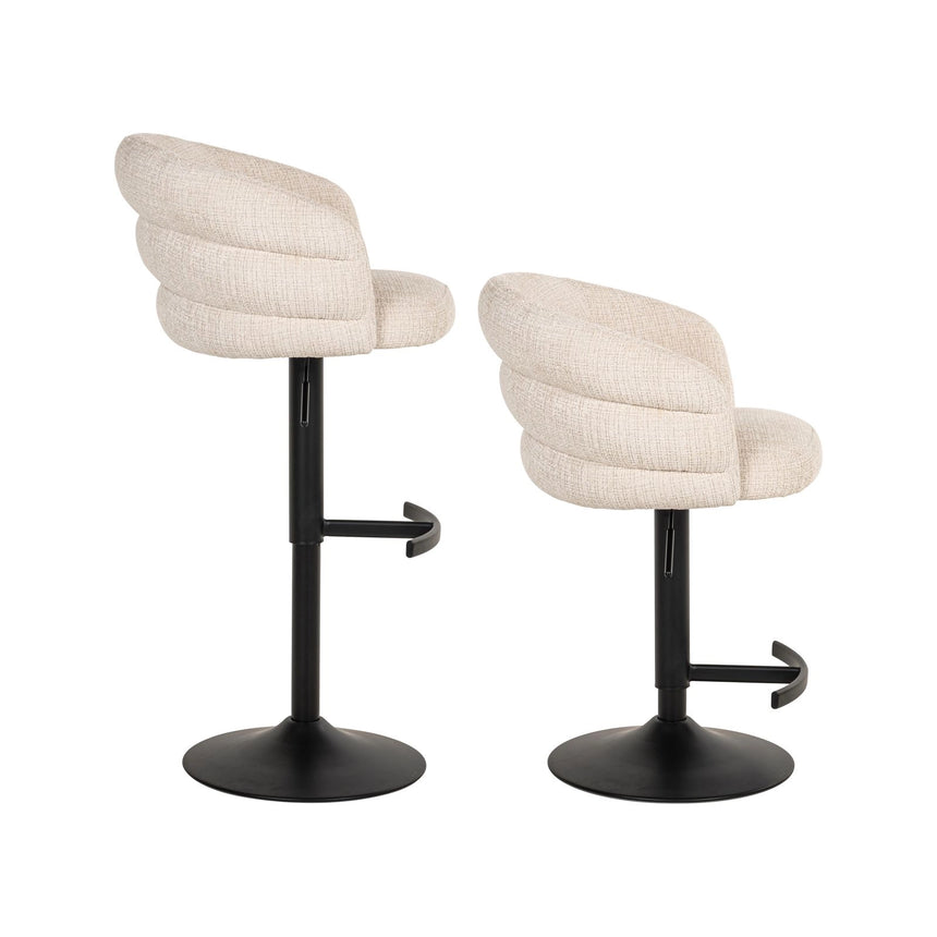 Barhocker Nikki in niagara beige, drehbar und flammhemmend, 59x58x85 cm von Richmond Interiors – Bild 3