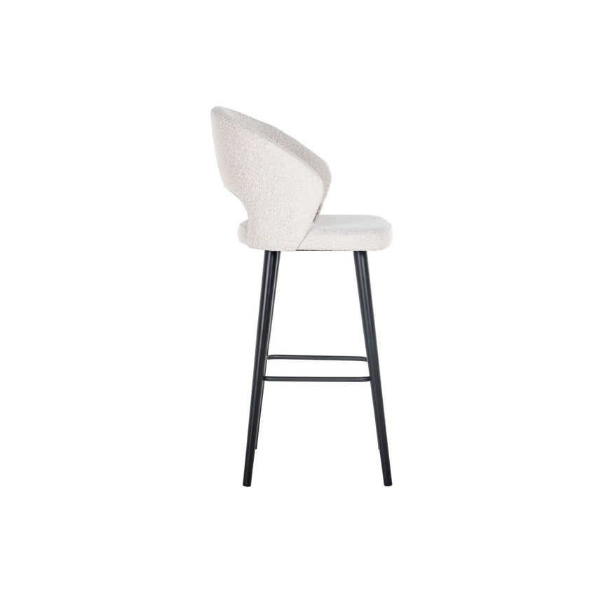 Barhocker Savoy in white bouclé, 50x57x113 cm von Richmond Interiors – Bild 3
