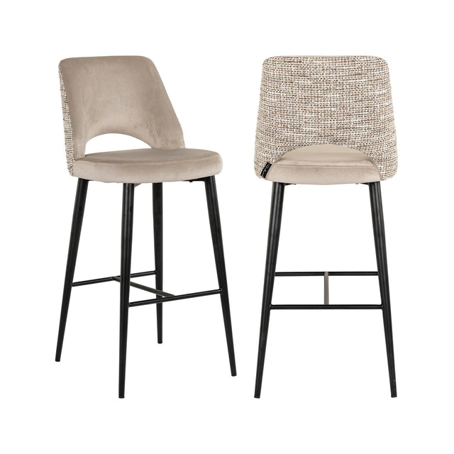 Barhocker Tabitha in trendy nature, flammhemmend, 47x56x108 cm von Richmond Interiors – Bild 1