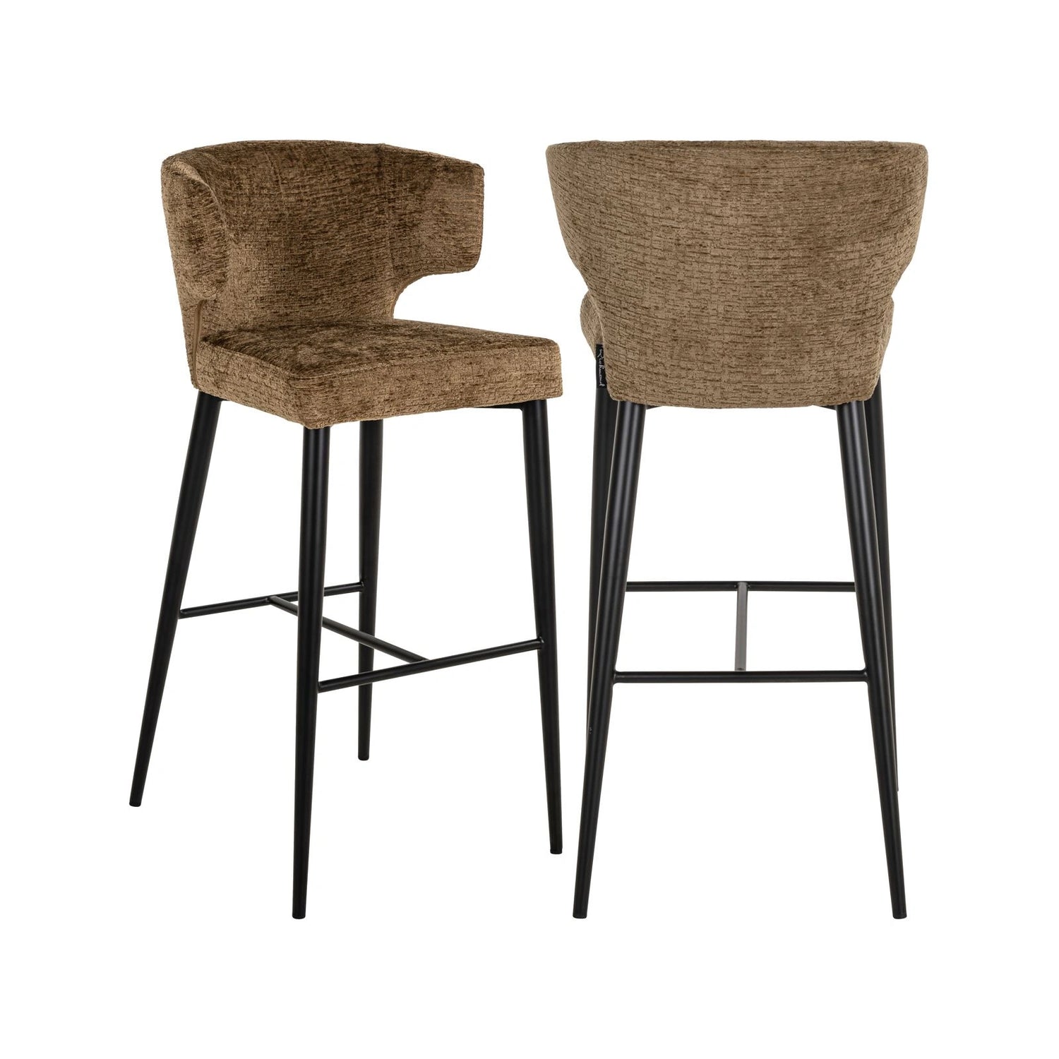 Barhocker Taylor in brandy fusion, flammhemmend, 52x55x102 cm von Richmond Interiors – Bild 1
