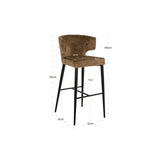 Barhocker Taylor in brandy fusion, flammhemmend, 52x55x102 cm von Richmond Interiors – Bild 6