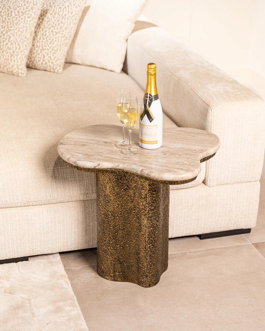 Beistelltisch Abandos in antikmessing, 60x51x56 cm von Richmond Interiors – Bild 2