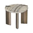 Beistelltisch Arcadia aus Travertin und Eisen in grau, 60x50x45 cm von Richmond Interiors – Bild 1