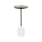 Beistelltisch Aurora aus Marmor mit Glas in weiß, 27x27x62 cm von Richmond Interiors – Produktbild 1