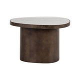 Beistelltisch Biloxi aus Morchana Marmor und Edelstahl in beige, 70x43,5x45 cm von Richmond Interiors – Bild 2