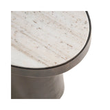 Beistelltisch Biloxi aus Morchana Marmor und Edelstahl in beige, 70x43,5x45 cm von Richmond Interiors – Bild 5