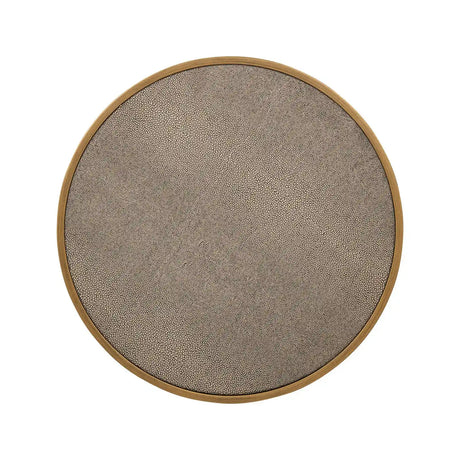 Beistelltisch Bloomville mit Glas aus Eichenfurnier in brass shagreen 2er-Set von Richmond Interiors – Produktbild 4
